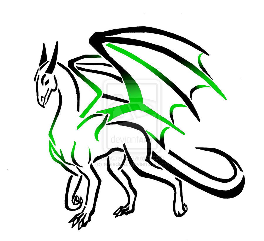 Simple Tribal Dragon Outline Frees That You Can Download To ...