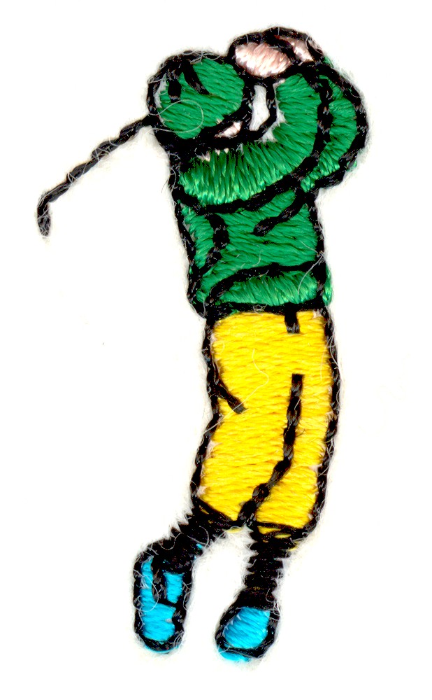 Stitchitize Embroidery Design: Old Fashioned Golfer 1.26 inches H ...
