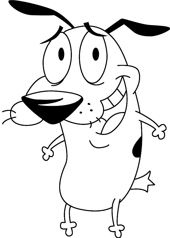 How To Draw Courage The Cowardly Dog | Draw Central