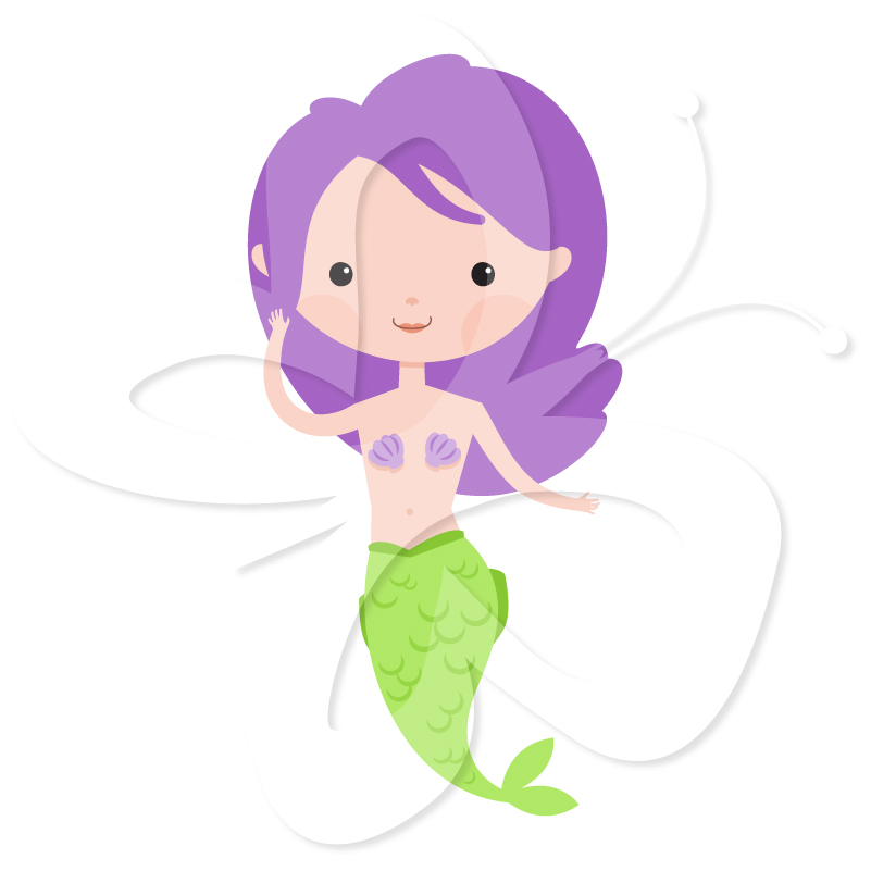 Mermaid Clipart Set - Creative Clipart Collection