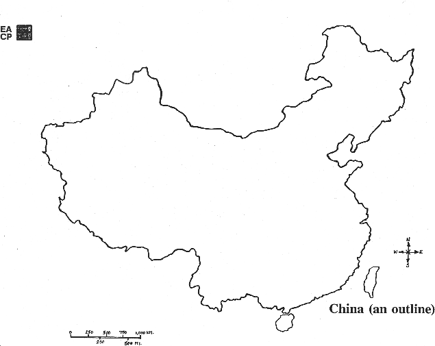 Outline Map of China | Asia for Educators | Columbia University