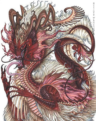 Chinese Dragon Drawings In Color - Gallery