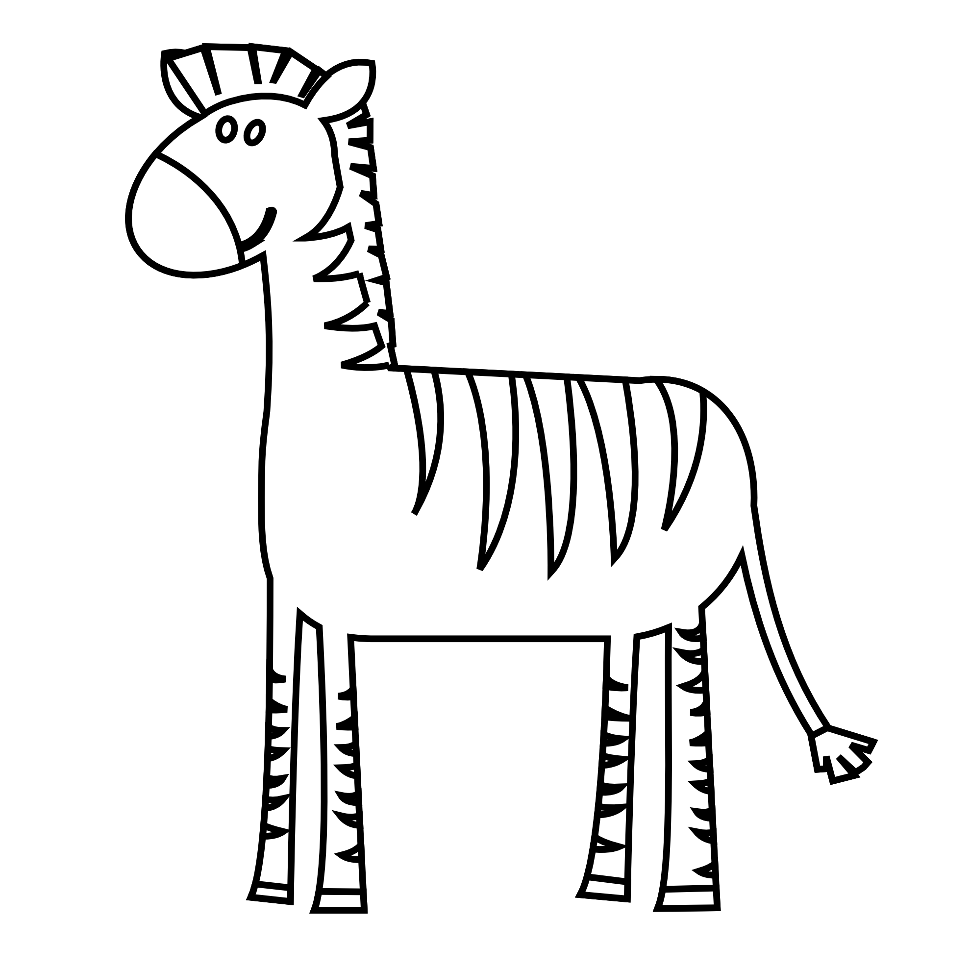 colorful animal zebra black white line hunky dory SVG ...