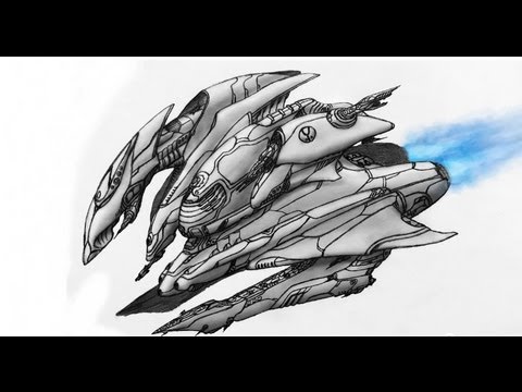 Big D.'s Drawing Tutorial - Drawing a Spaceship - YouTube