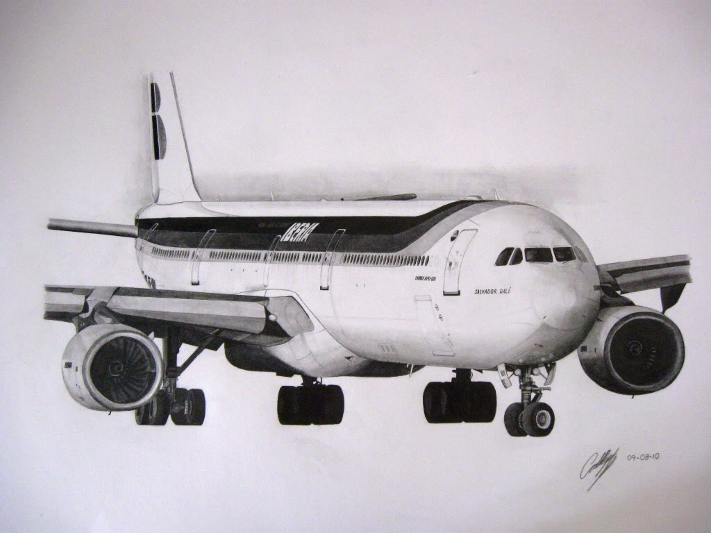 Airplane Pencil Drawing | DrawingSomeone.com