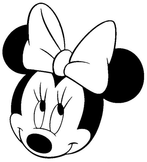 Minnie Mouse Face Coloring Pages - Cute Coloring Pages, Disney ...