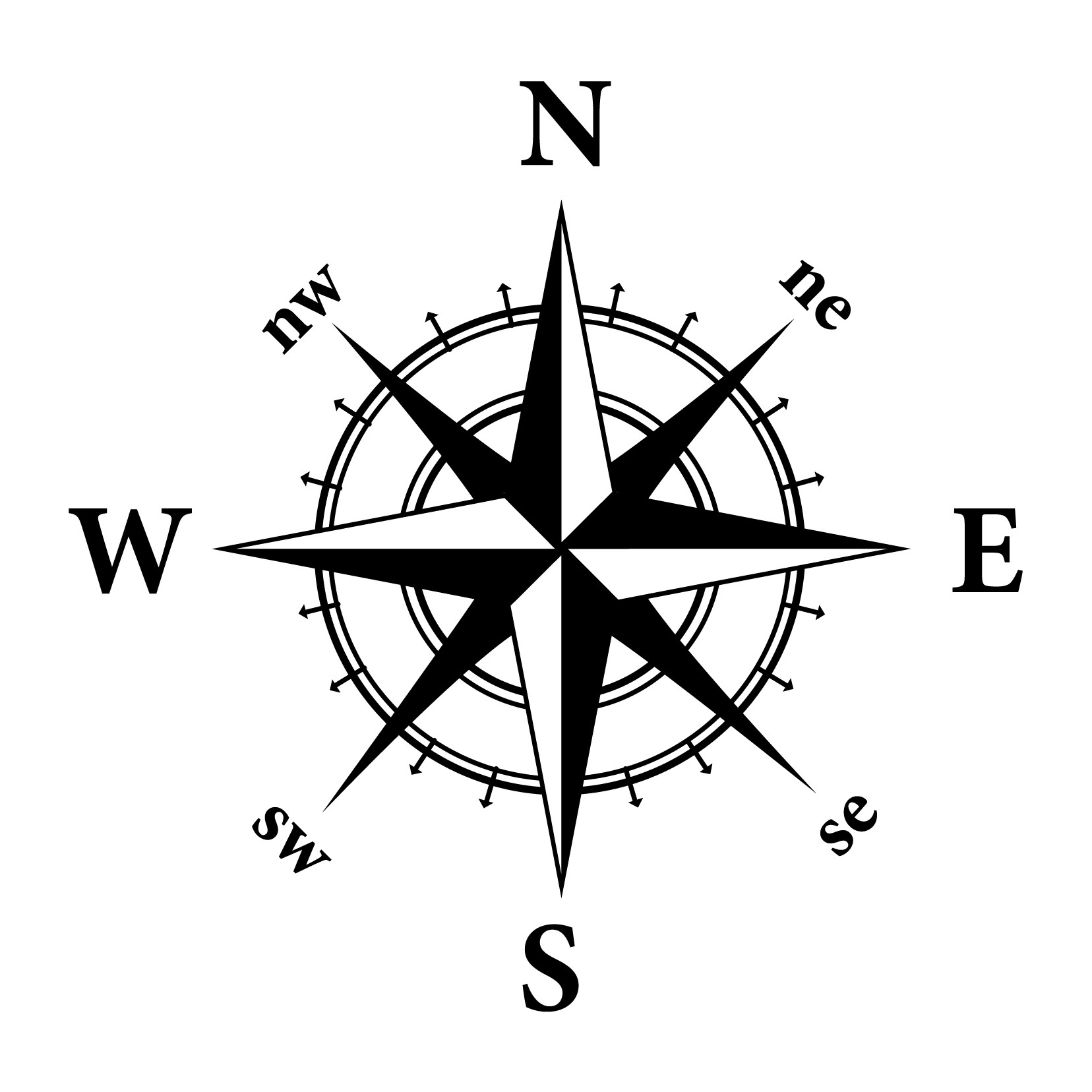 Images For > Nautical Star Compass - Cliparts.co