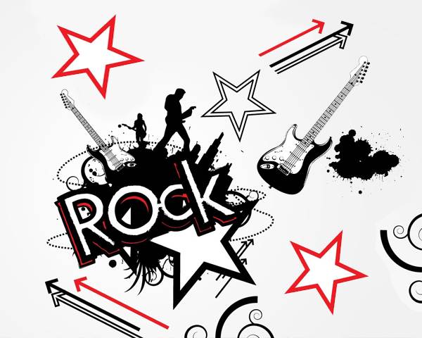 Rock Star Ticket Event With Clipart Birthday Invitations