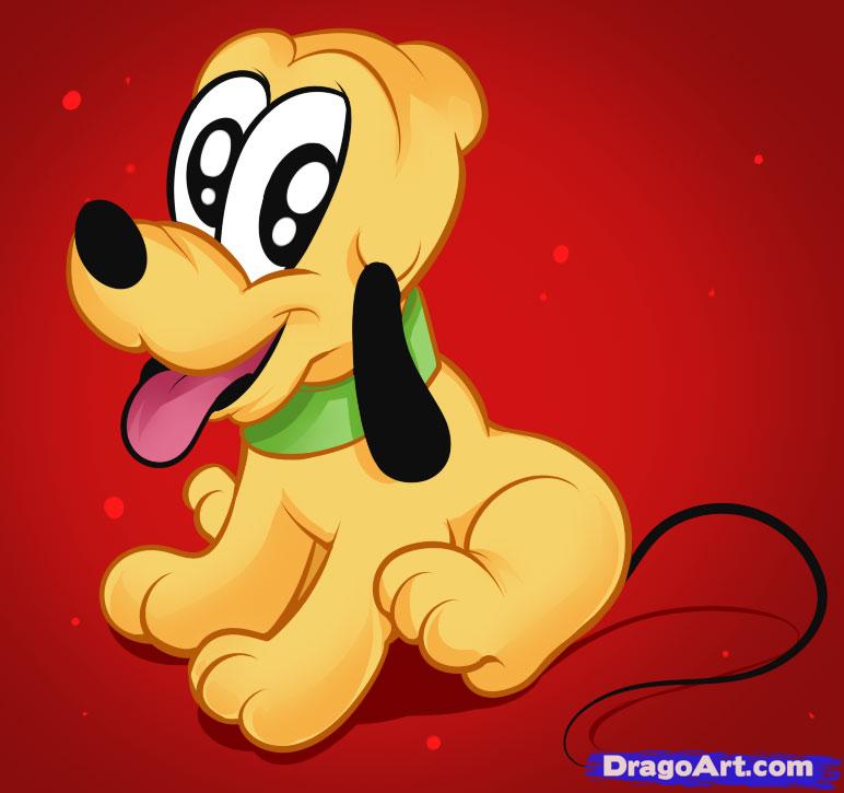 How to Draw Baby Pluto, Step by Step, Disney Characters, Cartoons ...