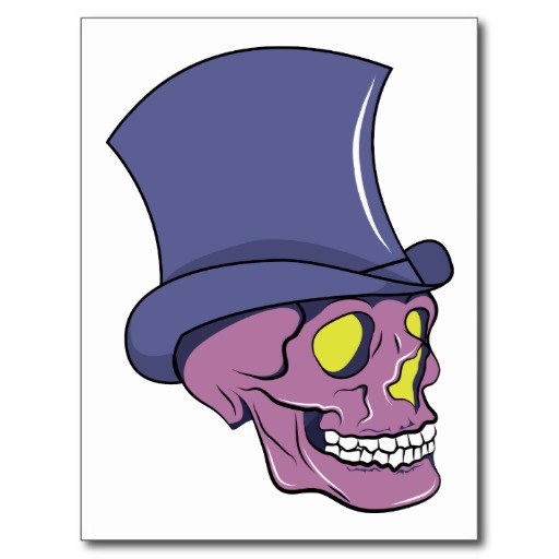 Skull ~ Top Hat Tattoo Skull Fantasy Art | Zazzle