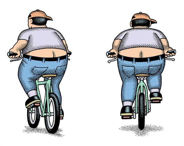 Butt Crack Cyclists by Political Cartoonist Andy Singer