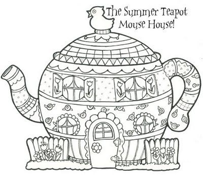 marginalia: New Mouse House: Summer Teapot! | Coloring Pages ...