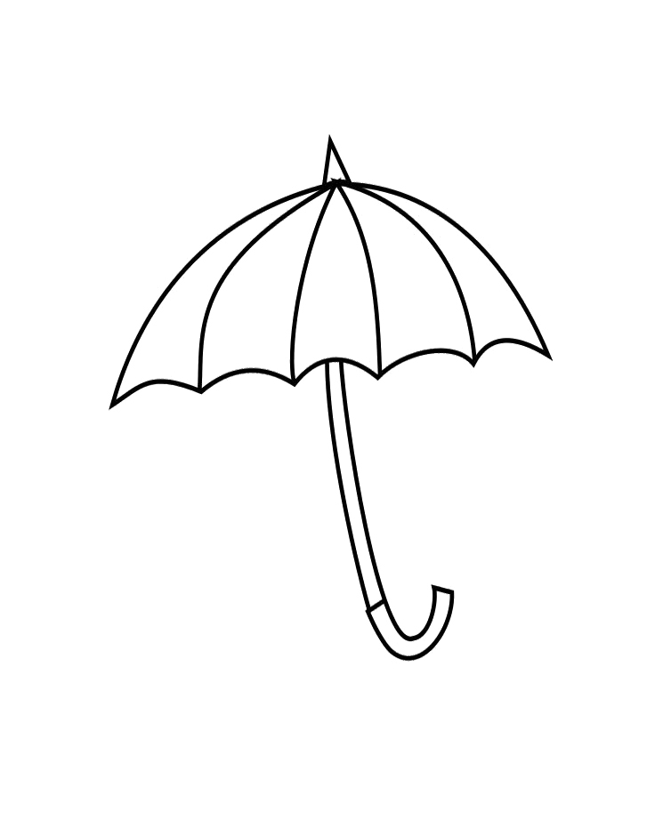 Coloring Worksheet On Umbrella