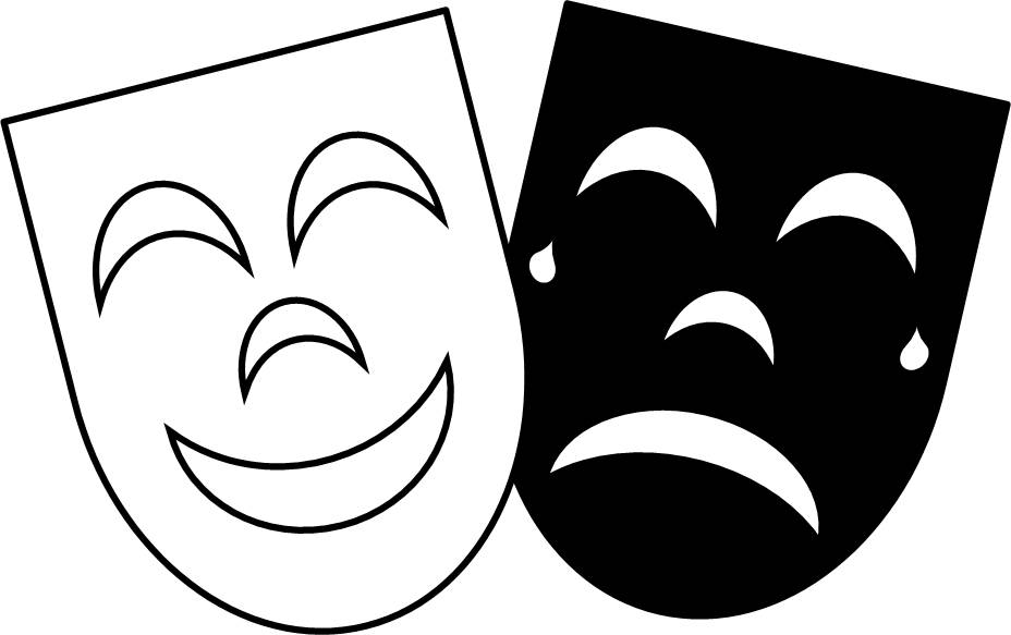 Greek Comedy & Tragedy Masks | Curriculations - Cliparts.co