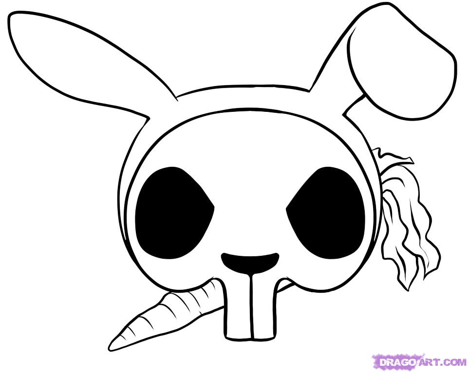 How to Draw a Rabbit Skull, Step by Step, Symbols, Pop Culture ...