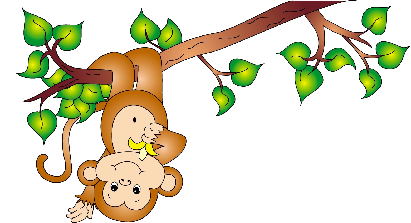 Wallpapers For > Cute Cartoon Monkey Wallpaper