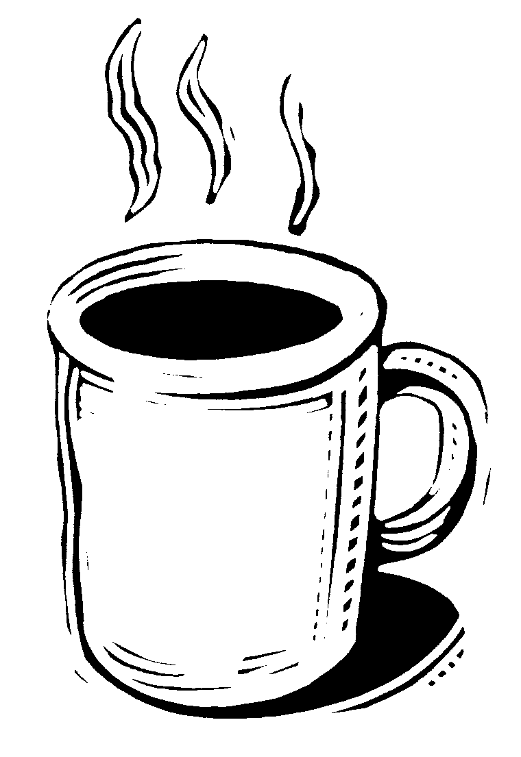 Images For > Coffee Mug Clipart Black And White
