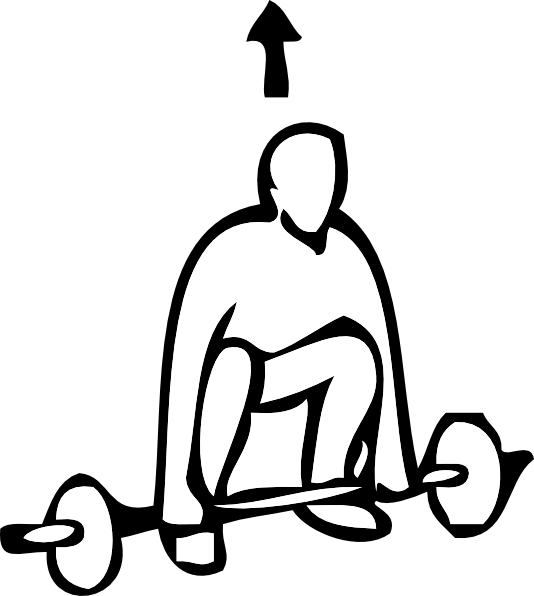 Weight Lifting Outline Sports clip art Free Vector / 4Vector