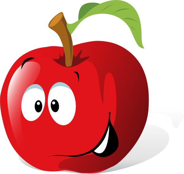 Cartoon Red Apple clip art - vector clip art online, royalty free ...