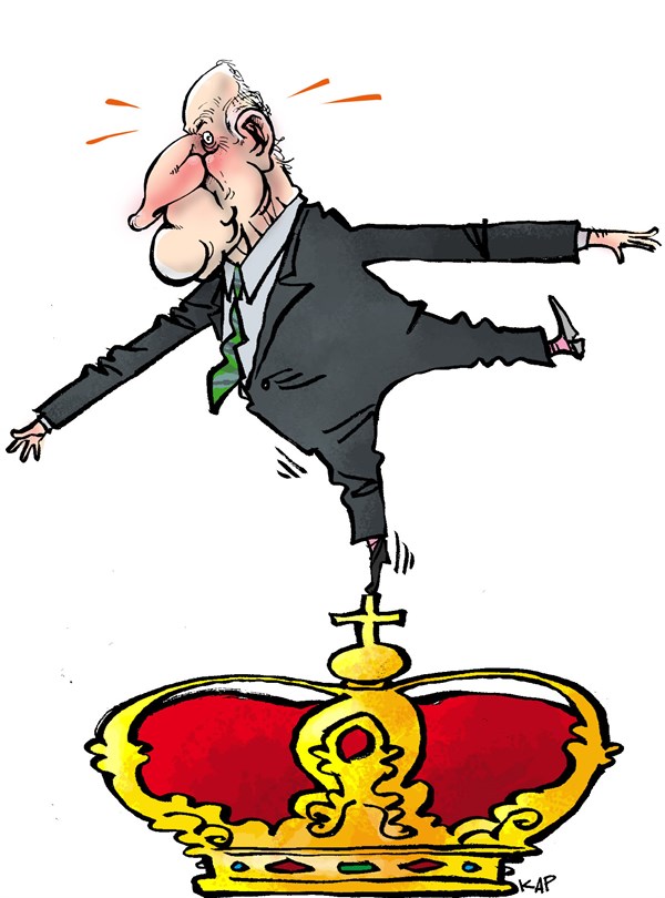 King of Spain abdicating by Political Cartoonist Kap