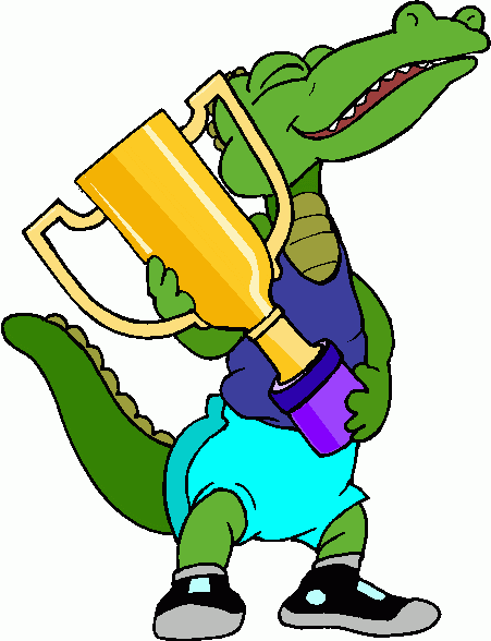alligator_with_trophy clipart - alligator_with_trophy clip art ...