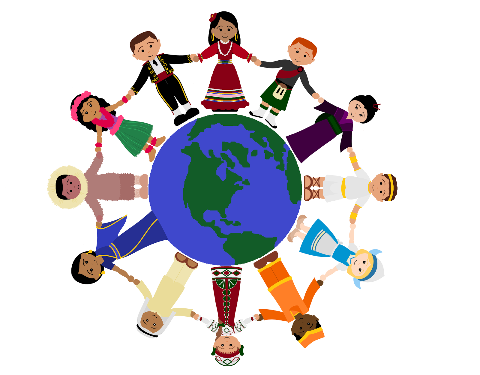 World With People Holding Hands - ClipArt Best