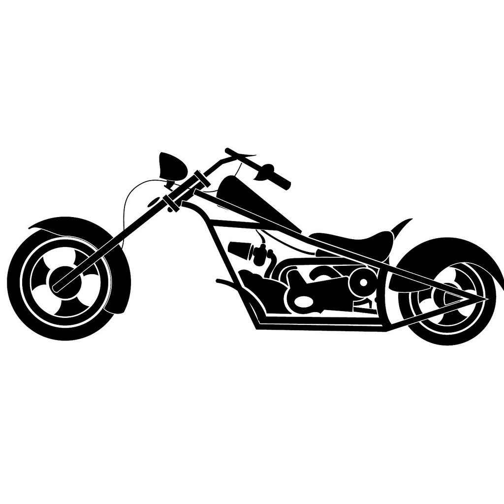 Harley Motorcycle Clipart Black And White | Clipart Panda - Free ...