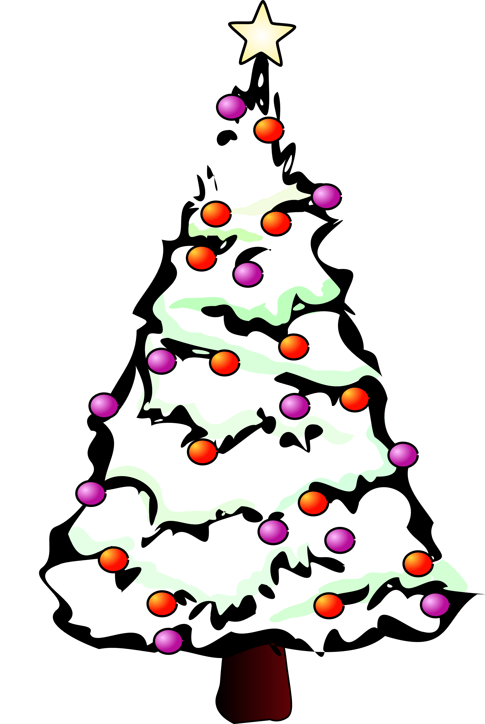 Xmas Stuff For > Christmas Trees Clipart Black And White
