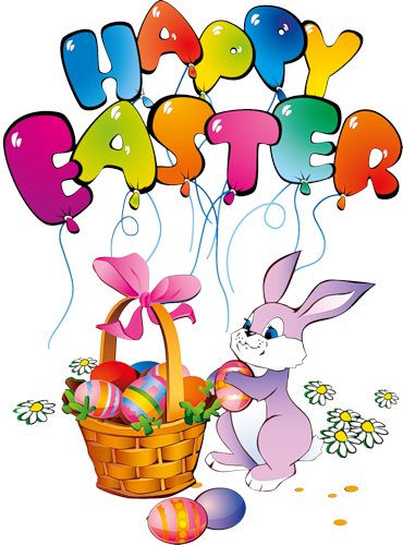 Happy Easter Bunny Transparent Clipart
