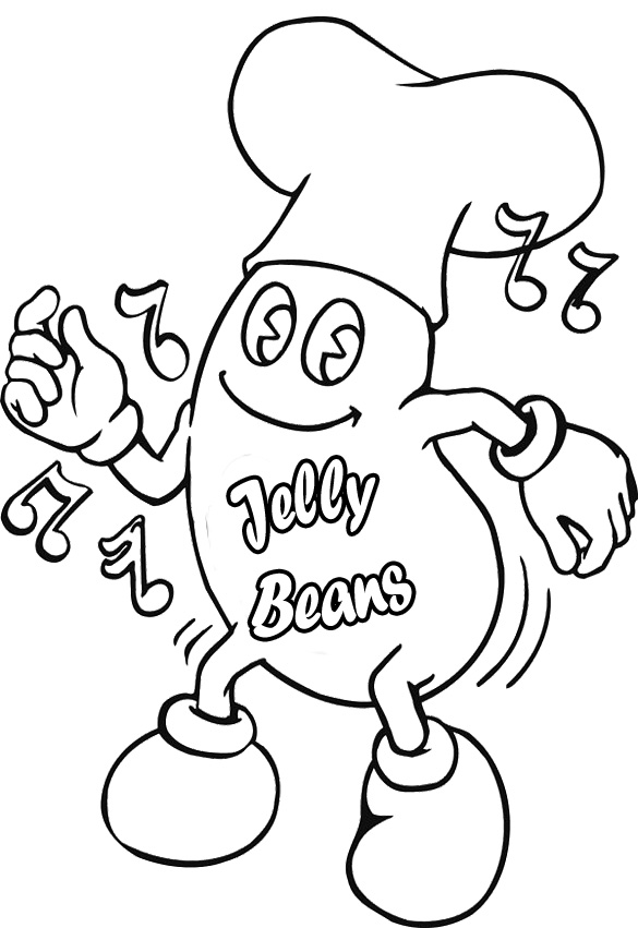 j is for jelly bean coloring pages - photo #30