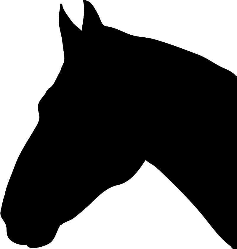 horse head clip art black and white - photo #34
