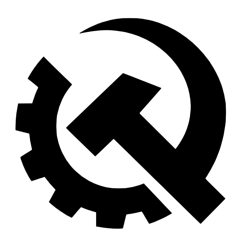 Hammer And Sickle Cog Car Motorbike Laptop Vinyl Decals Stickers 