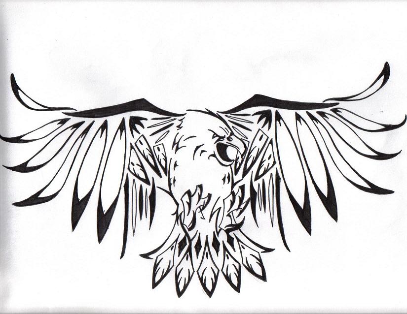 Tattoo Eagles Head Vector Clip Art