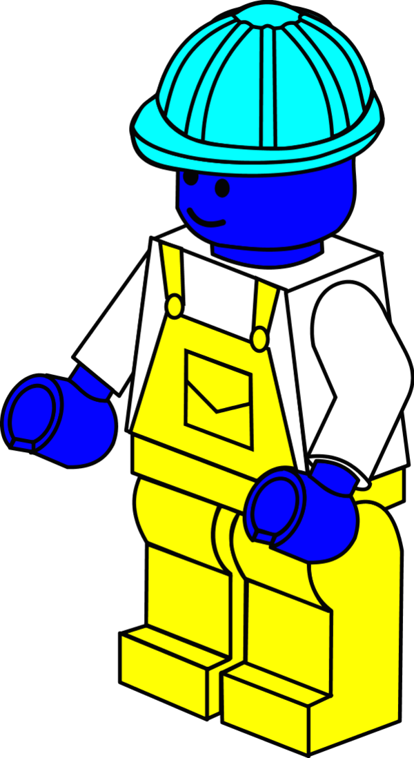 LEGO Town worker - vector Clip Art