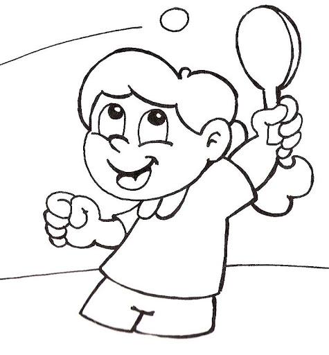 Tennis and Ping Pong Coloring Pages