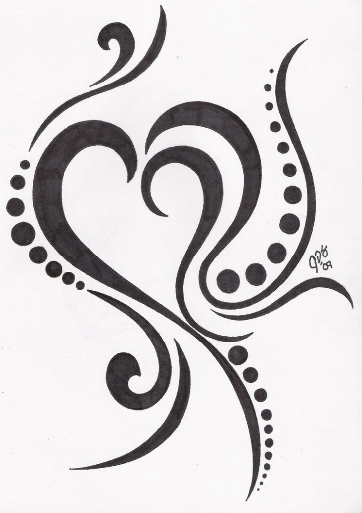 Rose Heart Tribal Images & Pictures - Becuo