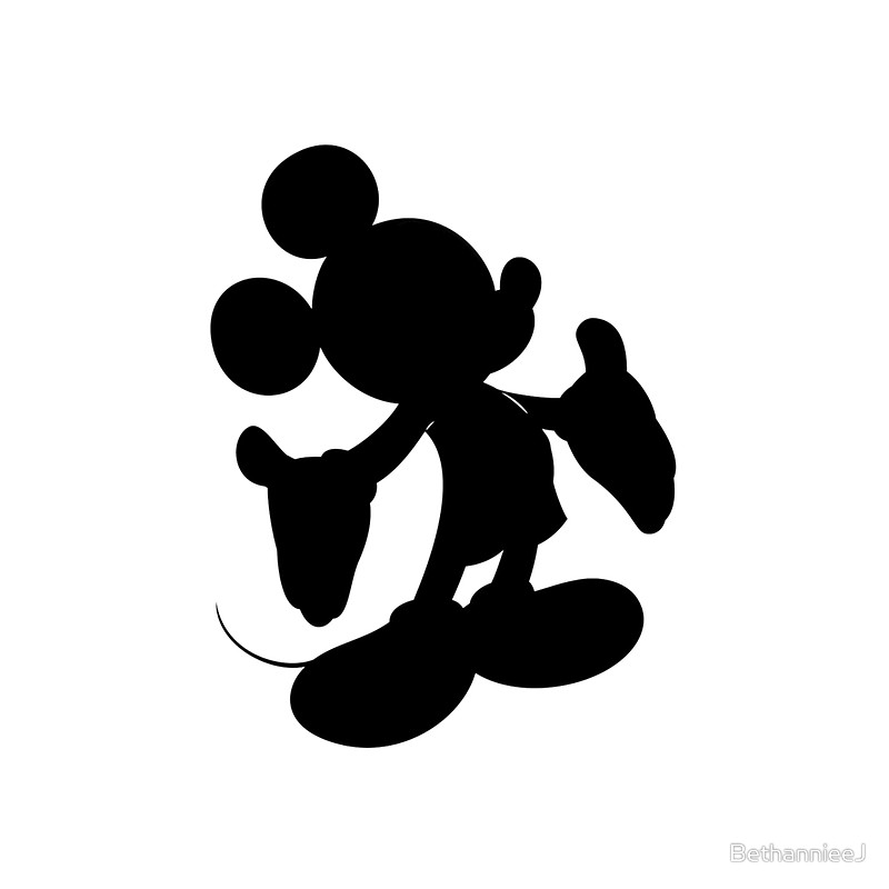 Black Mickey Mouse Silhouette" Throw Pillows by BethannieeJ ...