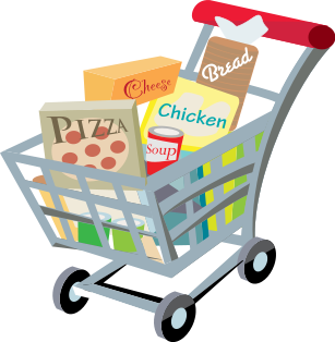 Pix For > Kids Grocery Shopping Clipart