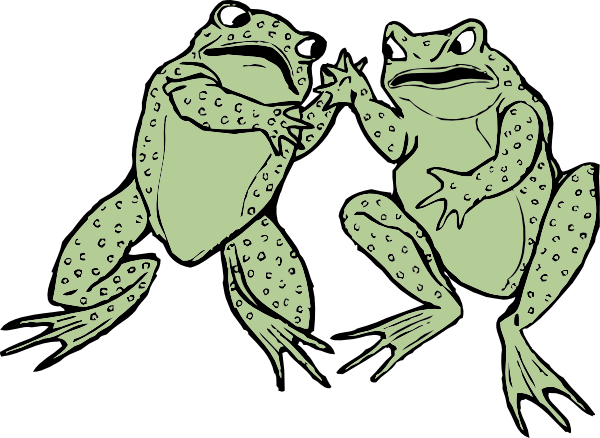 Two Frogs clip art - vector clip art online, royalty free & public ...