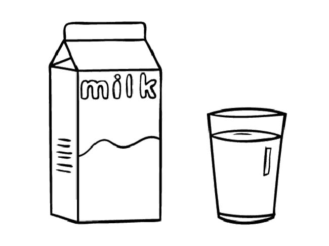 Glass Of Milk Coloring Page Images & Pictures - Becuo