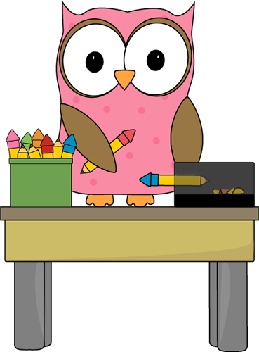 Owl Pencil Monitor Clip Art - Owl Pencil Monitor Vector Image