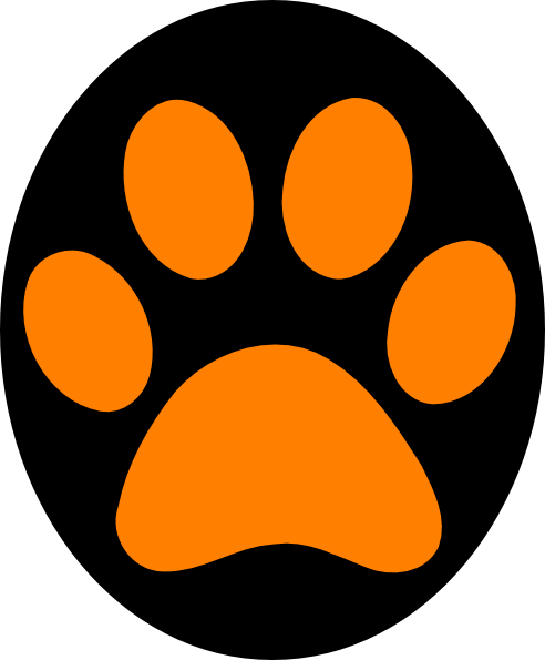 Panther Paw Print clip art - vector clip art online, royalty free ...