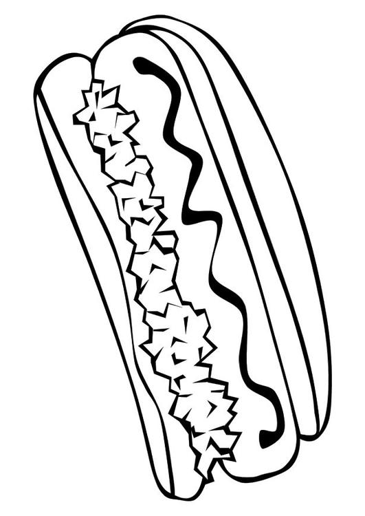 Coloring page hot dog - img 10234.