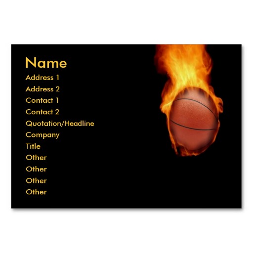 Basketball On Fire Business Card | Zazzle
