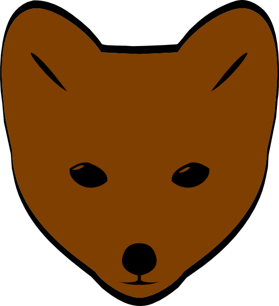 Brown Fox Face Clip art - Animated - Download vector clip art online