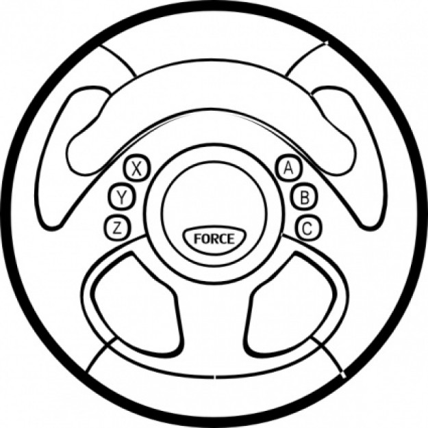 Force Feedback Wheel clip art Vector | Free Download