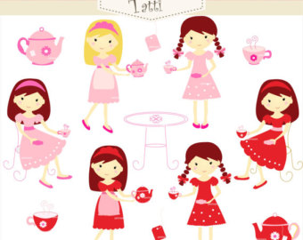 Popular items for tea party clip art on Etsy