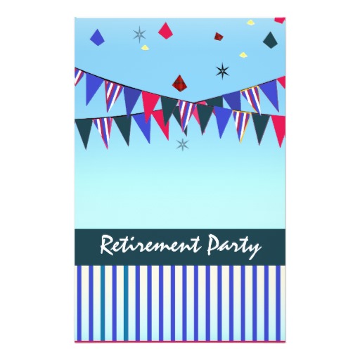 Red White Blue Retirement Party Flyer | Zazzle