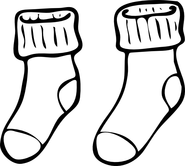 Clothing Pair Of Haning Socks clip art - vector clip art online ...