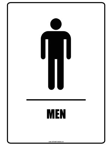 Men Bathroom Signs - Free Printable - AllFreePrintable.com